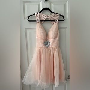 Beautiful special occasion by Bee Darlin -blush pink with rhinestone accents 7